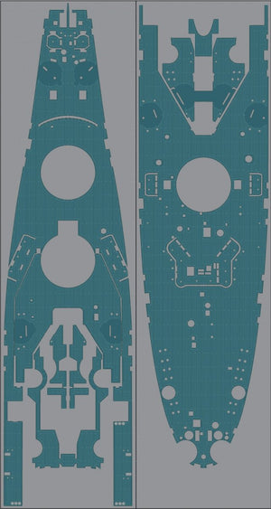 Pontos 35002WD1 USS BB-63 Missouri Ensemble de pont en bois Pont bleu (1/350)