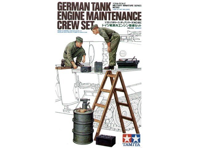 Tamiya 35180 Ensemble d'équipe de maintenance des moteurs de chars allemands (1/35)