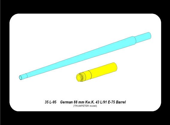 Canon Aber 35L-095n pour char allemand E-75 (1/35) – immagine 4