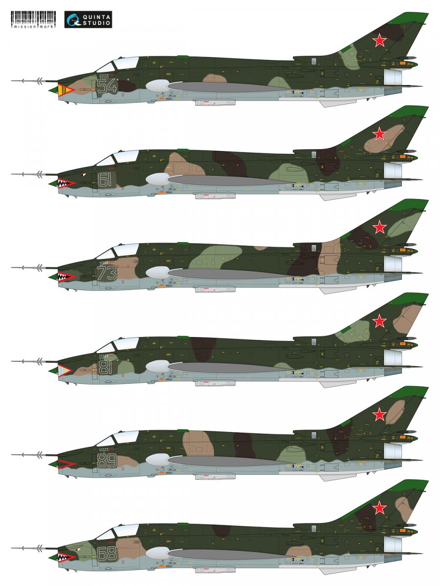 Décalcomanies Quinta Studio MMD48005 Su-17M4 (série Guerre d&amp;#39;Afghanistan) 1/48 – immagine 2