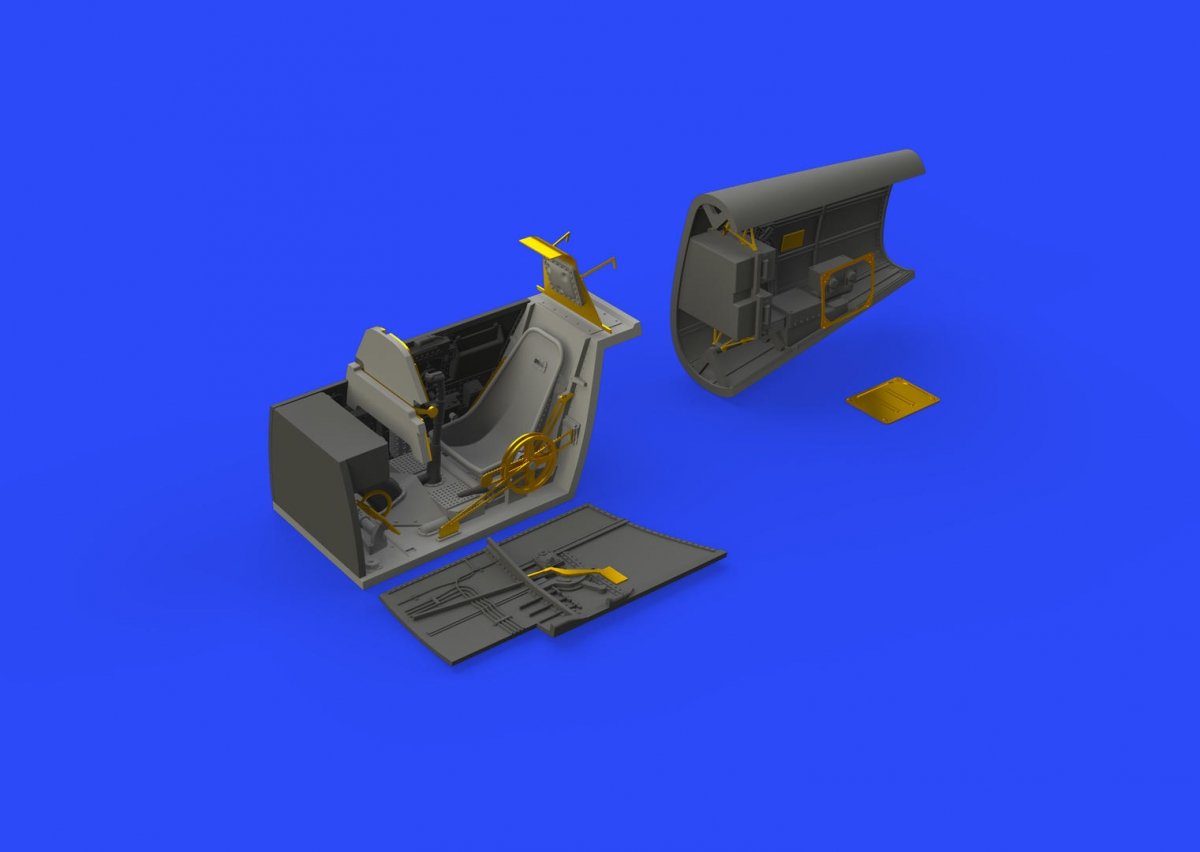 Eduard 648472 Bf 109E cockpit et compartiment radio 1/48 EDUARD – immagine 3