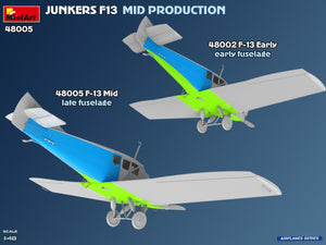 MiniArt 48005 Junkers F13. Milieu de production. Service allemand, polonais, suisse 1/48 – image 8