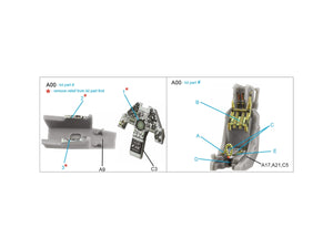 Intérieur coloré imprimé en 3D sur papier décalcomanie Quinta Studio QD72126 AV-8A (version initiale) (Airfix) 1/72  – image 2