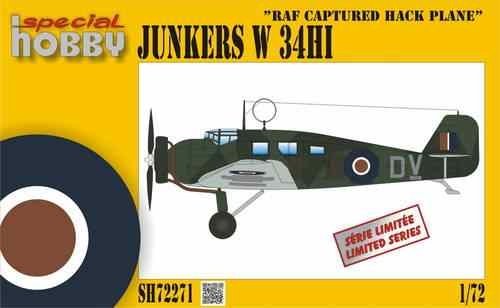 Special Hobby 72271 Junkers W-34HI RAF Captured Hack (1/72) 