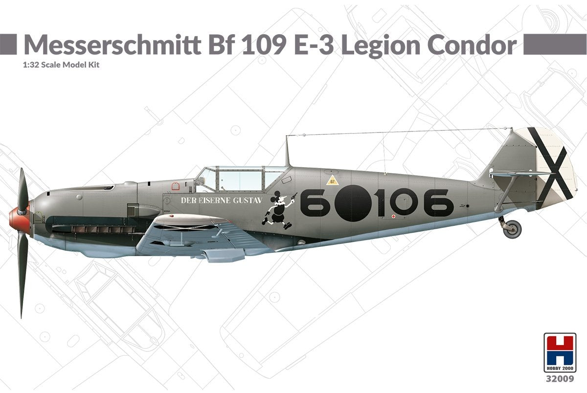 Hobby 2000 32009 Messerschmitt Bf-109 E-3 Legion Condor (DRAGON + CARTOGRAF + MASK) 1/32
