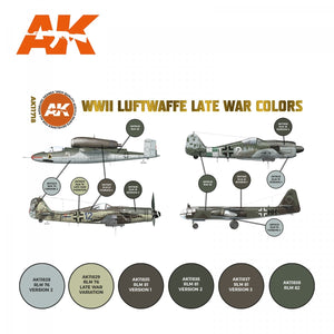 AK Interactive AK11718 Couleurs de fin de guerre de la Luftwaffe (Seconde Guerre mondiale) 6 x 17 ml – image 2