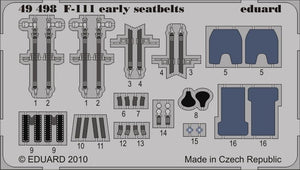 Eduard 49498 Ceintures de sécurité pour F-111 (première génération) 1/48 Hobby Boss