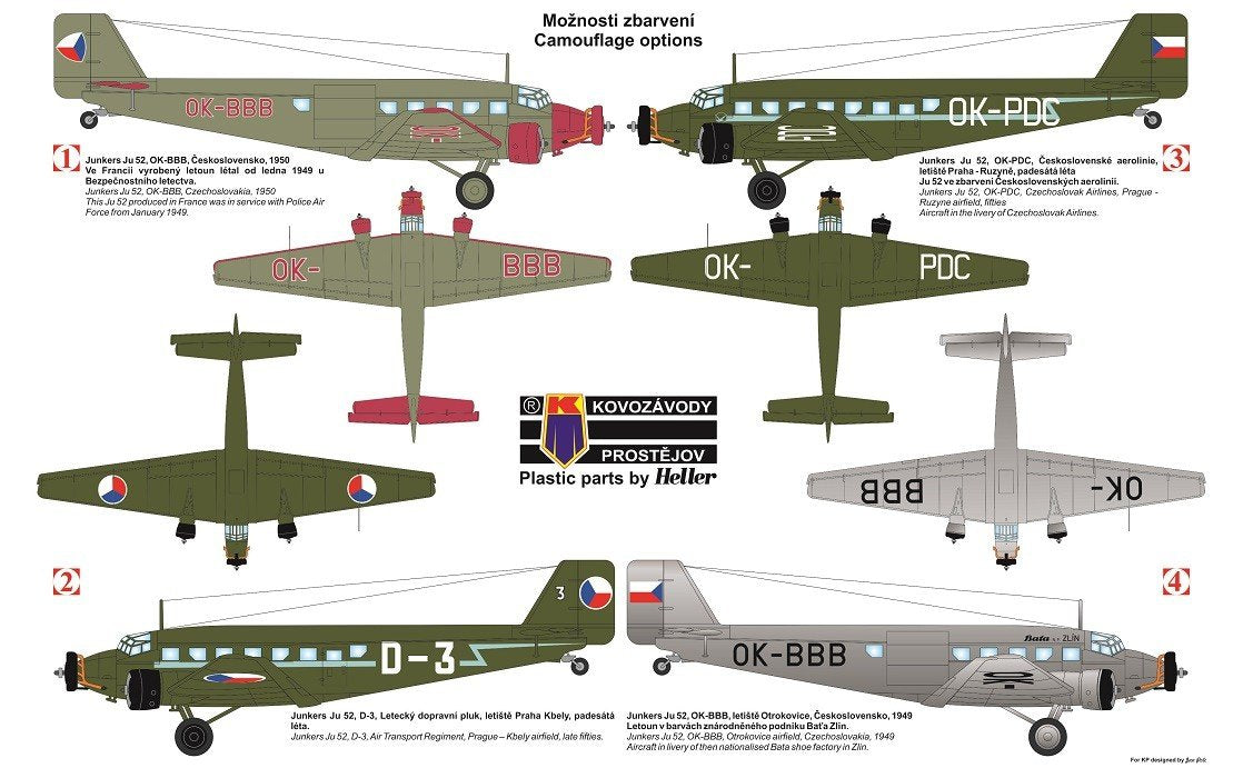 Kozavody Prostejov KPM0127 Ju-52 en service tchécoslovaque (1/72) – imagen 2