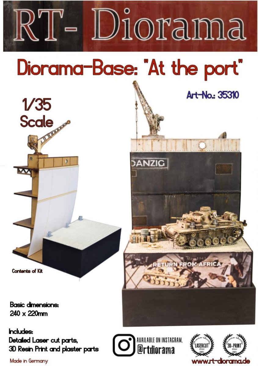 RT-Diorama 35310 Socle de diorama : « Au port » 1/35