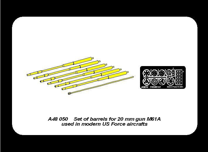 Aber A48 050 Jeu de canons pour canon de 20 mm M61A1 utilisé dans les avions modernes des forces américaines (1/48) – imagen 11