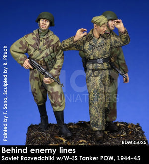 RADO Miniatures RDM35025 Razvedchiki soviétique avec pétrolier W-SS POW, (1944-45) 1/35 – image 2