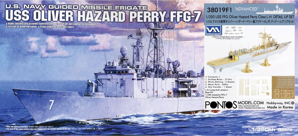 Pontos 38019F1 USS FFG Oliver Hazard Perr Class LH Detail Up Set &amp;quot;Advanced&amp;quot; avec kit 1/350