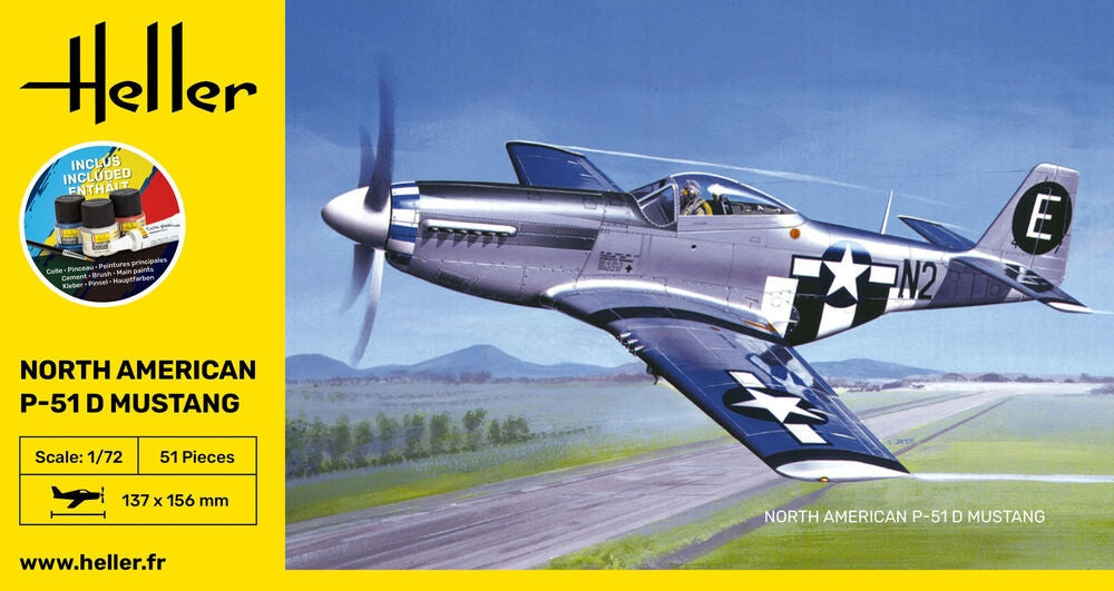 Heller 56268 North American P-51 D Mustang - Kit de démarrage 1/72 