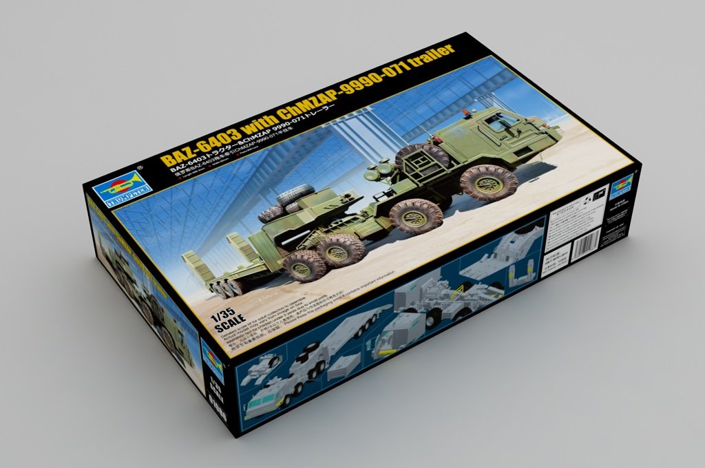 Trumpeter 01086 BAZ-6403 avec remorque ChMZAP-9990-071, échelle 1/35 – image 2