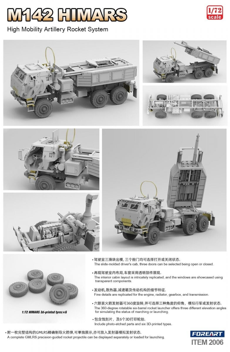 ForeArt 2006 M142 HIMARS Système de roquettes d&amp;#39;artillerie à haute mobilité 1/72 – Bild 3