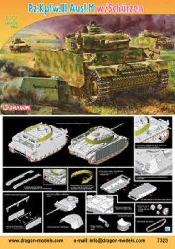Dragon 7323 Pz.Kpfw.III Ausf.M avec Schurzen (1/72) – image 3