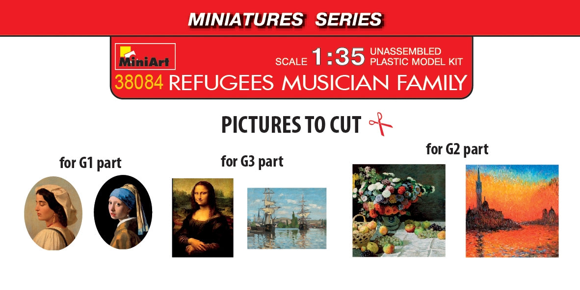 MiniArt 38084 RÉFUGIÉS. FAMILLE MUSICIEN 1/35 – Bild 2