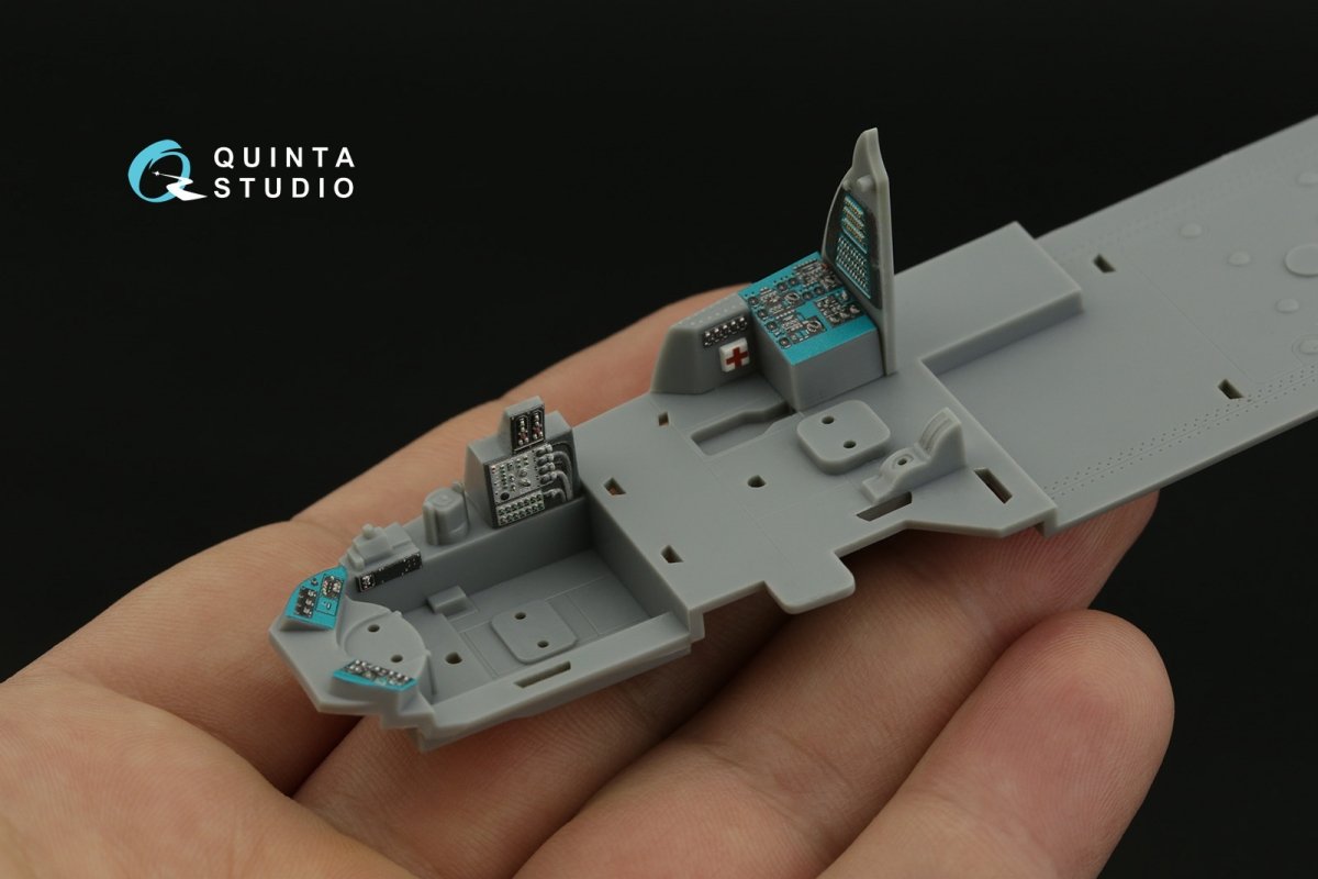 Intérieur imprimé en 3D et coloré sur papier décalcomanie Quinta Studio QD48356 Mi-24D (Trumpeter) 1/48 – image 13