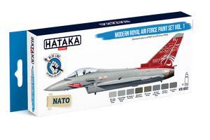 Hataka HTK-BS52 BLUE LINE – Coffret de peinture moderne Royal Air Force vol. 1, 8 x 17 ml