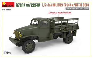 MiniArt 35383 G7107 avec équipage, camion cargo 4x4 de 1,5 t avec carrosserie métallique, échelle 1/35 – image 3