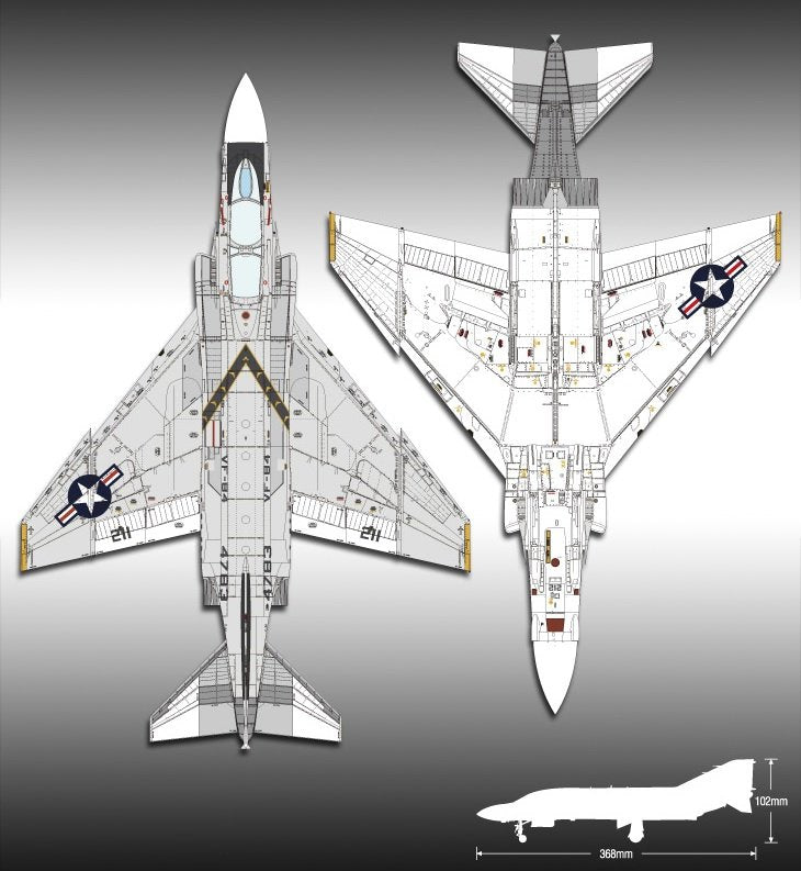 Academy 12305 USN F-4J VF-84 Jolly Rogers (1/48)  – immagine 3