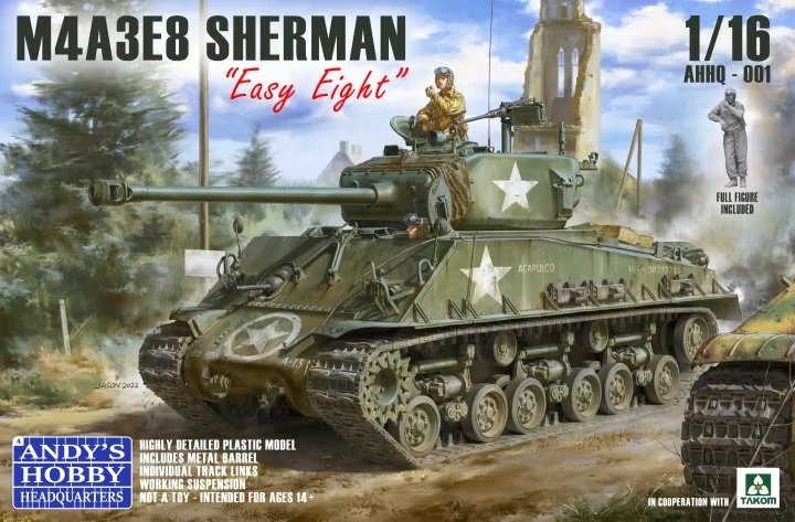 Andy's Hobby Headquarters AHHQ-001 M4A3E8 Sherman « Easy Eight » 1/16