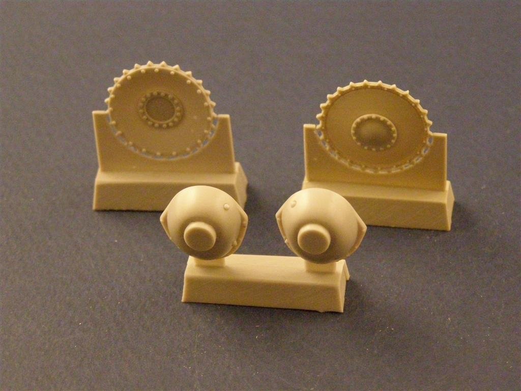 Roues motrices avec transmission Panzer Art RE35-033 pour char Panzer II à l&amp;#39;échelle 1/35
