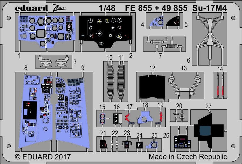 Intérieur du Su-17M4 Eduard 49855 HOBBY BOSS 1/48