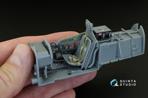 Intérieur imprimé en 3D et coloré sur papier décalcomanie Quinta Studio QD32004 P-51D (version tardive) (pour maquette Tamiya) 1/32  – image 7