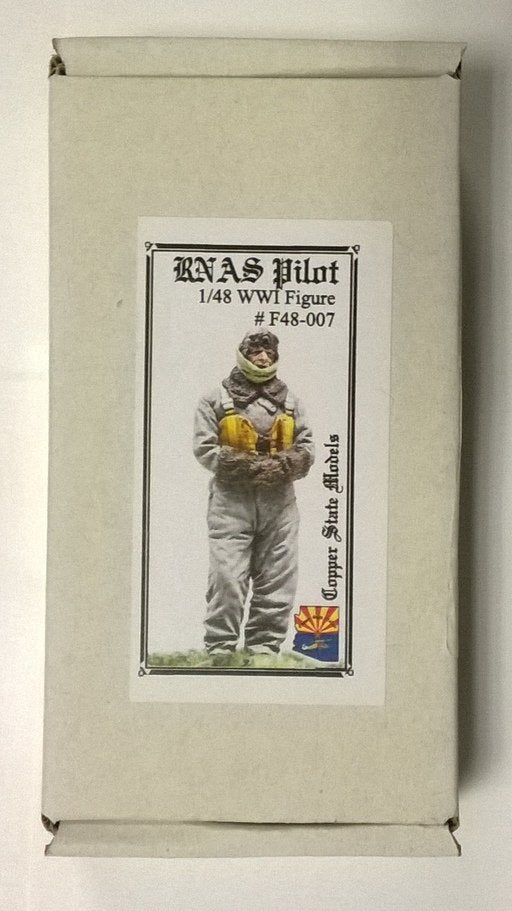 Maquette Copper State Models F48007 Pilote du Royal Naval Air Service, Première Guerre mondiale, échelle 1/48