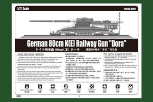 Hobby Boss 82911 Canon ferroviaire allemand de 80 cm K(E) Dora (1/72) – immagine 2