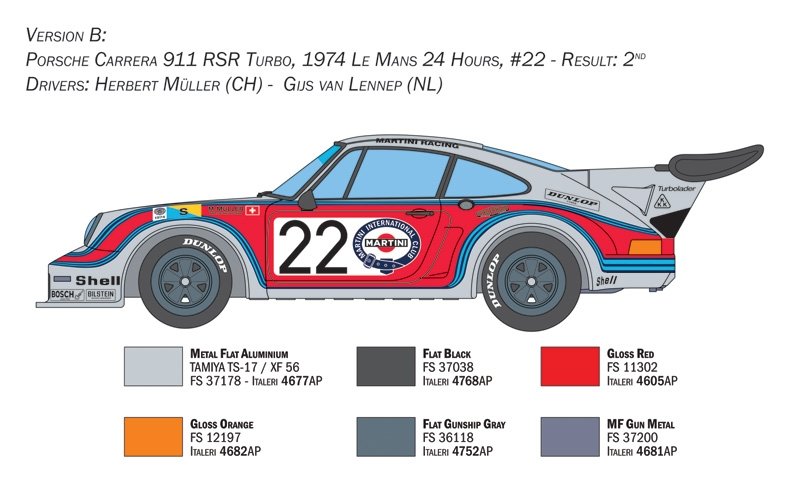 Italeri 3625 Porsche Carrera RSR Turbo 1/24 – zdjęcie 3