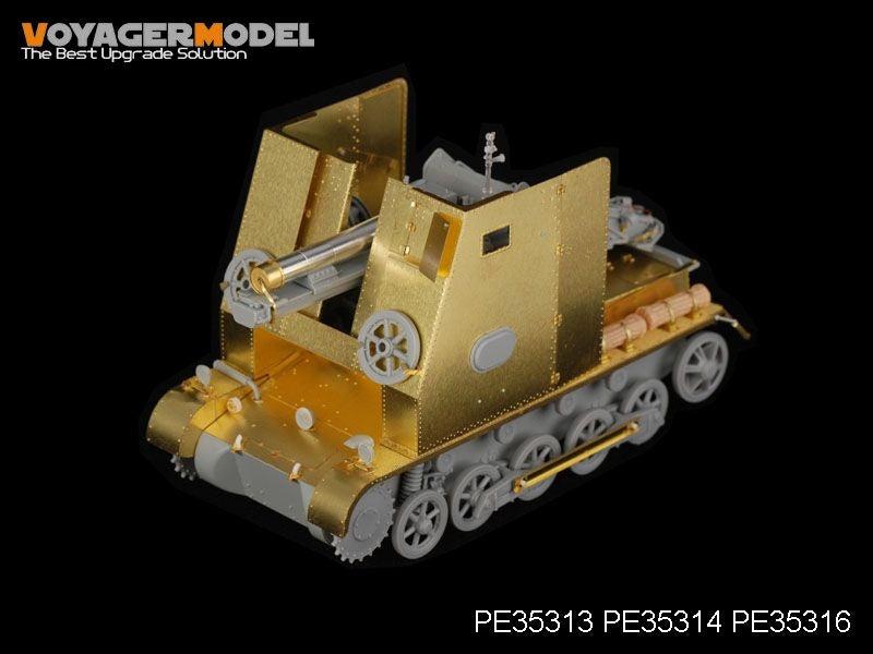 Plaque de blindage Voyager Model PE35314 pour canon allemand de 150 mm s.IG.33(Sf) sur Pz.Kpfw.I Ausf.B de la Seconde Guerre mondiale, compatible avec la maquette DRAGON 6259 au 1/35 – imagen 2