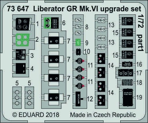 Kit de mise à niveau Eduard 73647 Liberator GR Mk. VI au 1/72 EDUARD