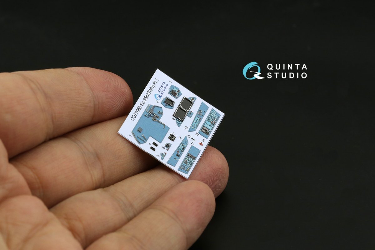 Quinta Studio QD72060 Su-35S 3D-Printed &amp;amp; coloured Interior on decal paper (GWH) 1/72 – zdjęcie 3