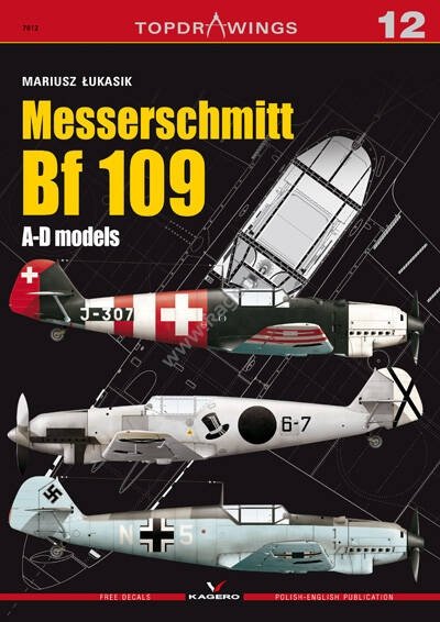 Kagero 7012 Messerschmitt Bf 109 AD modèles PL/EN
