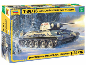 Zvezda 3689 Char moyen soviétique T-34/76 1943 UZTM 1/35