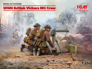 ICM 35646 Équipe de mitrailleuse Vickers britannique de la Seconde Guerre mondiale (mitrailleuse Vickers et 2 figurines) 1/35