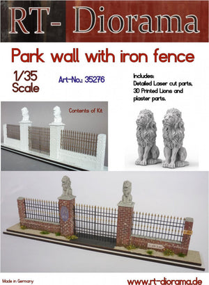 RT-Diorama 35276 Mur de parc avec clôture 1/35