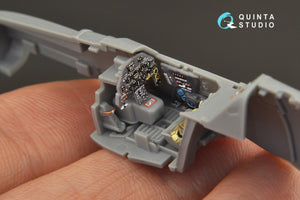 Intérieur imprimé en 3D et coloré sur papier décalcomanie Quinta Studio QD72037 Bf 109 G-6 (Tamiya) 1/72  – image 8
