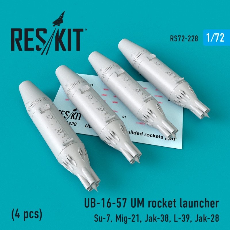 Lance-roquettes RESKIT RS72-0228 UB-16-57 UM (4 pièces) 1/72