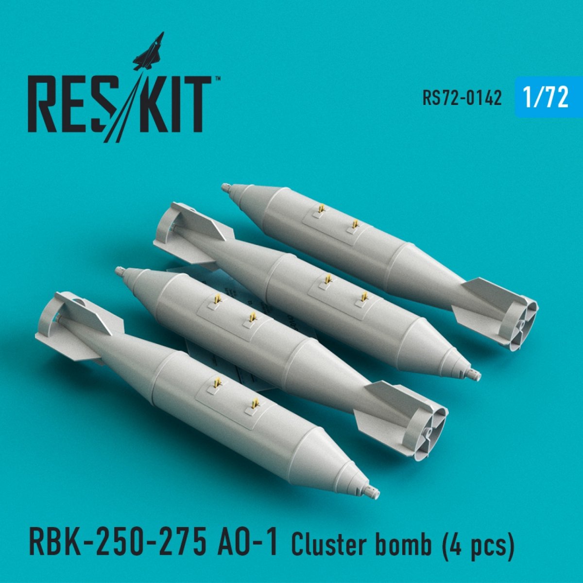 RESKIT RS72-0142 RBK-250-275 AO-1 BOMBES À SECONDES (4 PIÈCES) 1/72