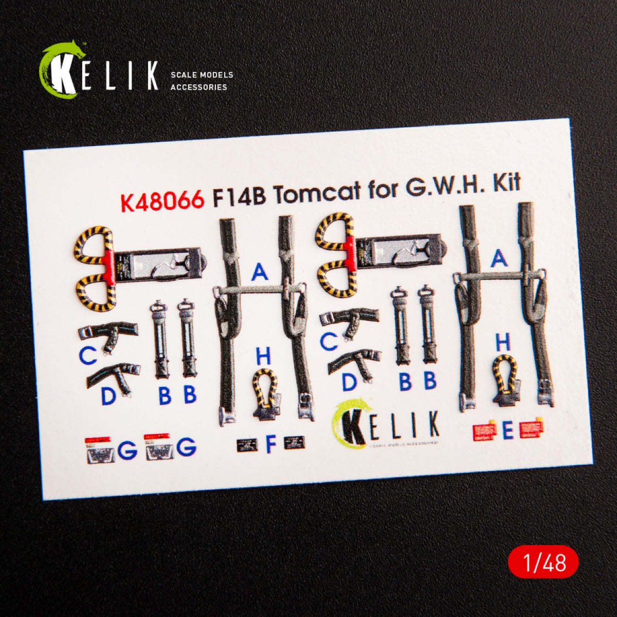 KELIK K48066 Décalcomanies 3D pour intérieur F-14B Tomcat, kit GWH au 1/48 – image 2