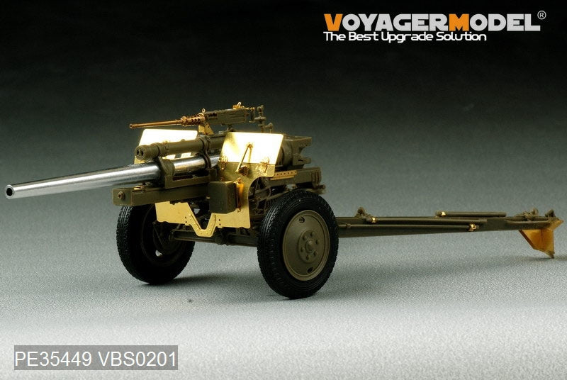 Maquette Voyager PE35449 Seconde Guerre mondiale, canon antichar américain M5 de 3 pouces avec obusier M1 ou de 105 mm, affût M2A1, kit 2 en 1 pour AFV CLUB 35S64 et 35160, échelle 1/35 – Bild 4