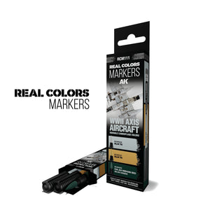 AK Interactive RCM111 WWII AXIS AIRCRAFT SQUIGGLE CAMOUFLAGE COLORS – RC MARKERS SET RCM026 RCM027 RCM030 – zdjęcie 2