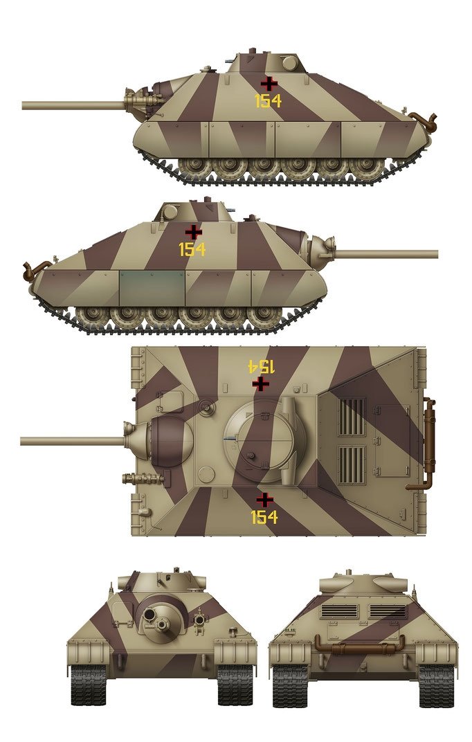 Das Werk DW35019 Schwerer kleiner Panzerkampfwagen Projet de char lourd allemand 1944 (2 en 1) 1/35 – image 8