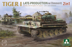 Takom 2199 Tiger I Production tardive avec zimmerit Sd.Kfz. 181 Pz.Kpfw. VIAusf. E (commande tardive/tardive) 1/35
