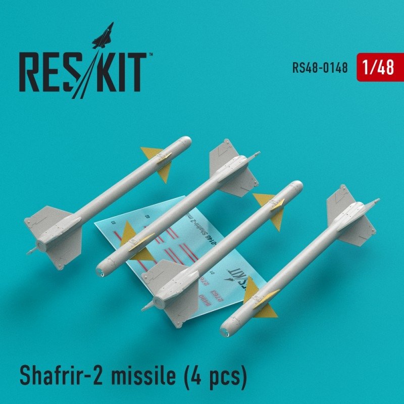 RESKIT RS48-0148 Missile Shafrir-2 (4 pcs) 1/48