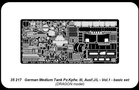 Aber 35217 Char moyen allemand Pz.Kpfw. III, Ausf J/L - vol. 1 - ensemble de base (1/35) – image 4