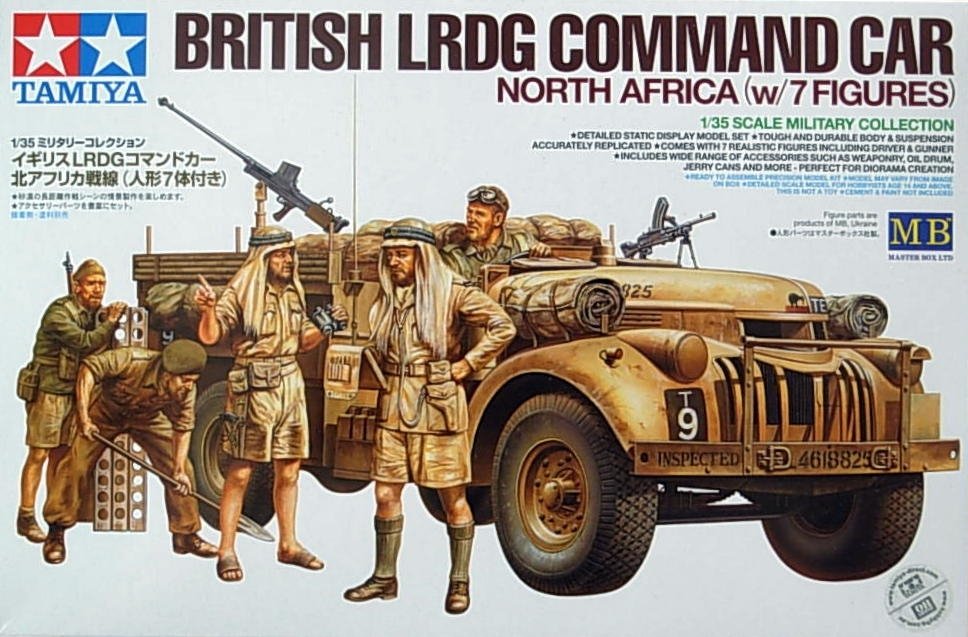 Tamiya 32407 Voiture de commandement britannique LRDG Afrique du Nord (avec 7 figurines) (1/35)